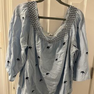 Crown and Ivy off the shoulder shirt.